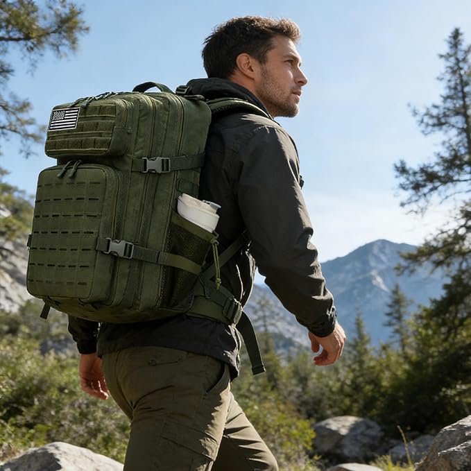 Military Tactical Backpack 45L/25L 3 Day Assault Pack Molle Daypack Hiking - Image 6