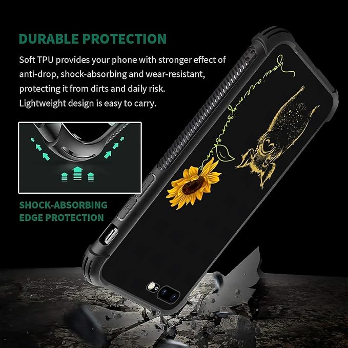 Case for iPhone 7 Plus/8 Plus, Soft Silicone Hard Acrylic Protection, Sunshine - Image 2