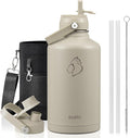 BUZIO 64oz Insulated Water Bottle, Half gallon Stainless Steel Jug, Triple Wall by BUZIO
