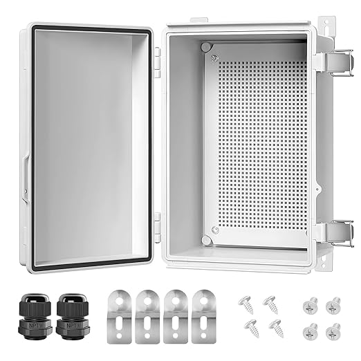 LeMotech Electrical Box, IP67 Waterproof Hinged Cover Stainless Steel Latch by LeMotech