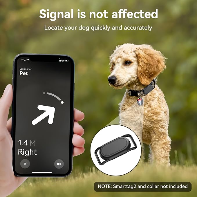 DDJ Dog Collar Holder for Samsung Smart Tag 2, Dog GPS Tracker Waterproof - Image 6