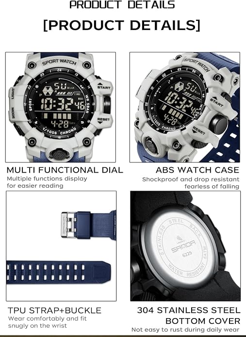 FANMIS Mens Military Multifunction Digital LED Watch Electronic Waterproof - Image 5