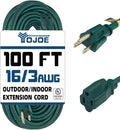 YOJOE Indoor Outdoor Extension Cord, 3 Prong 10A Weatherproof Power Cord by YOJOE