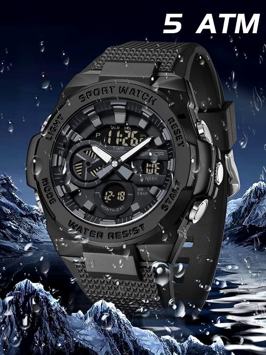 FANMIS Mens Military Multifunction Digital LED Watch Electronic Waterproof - Image 6