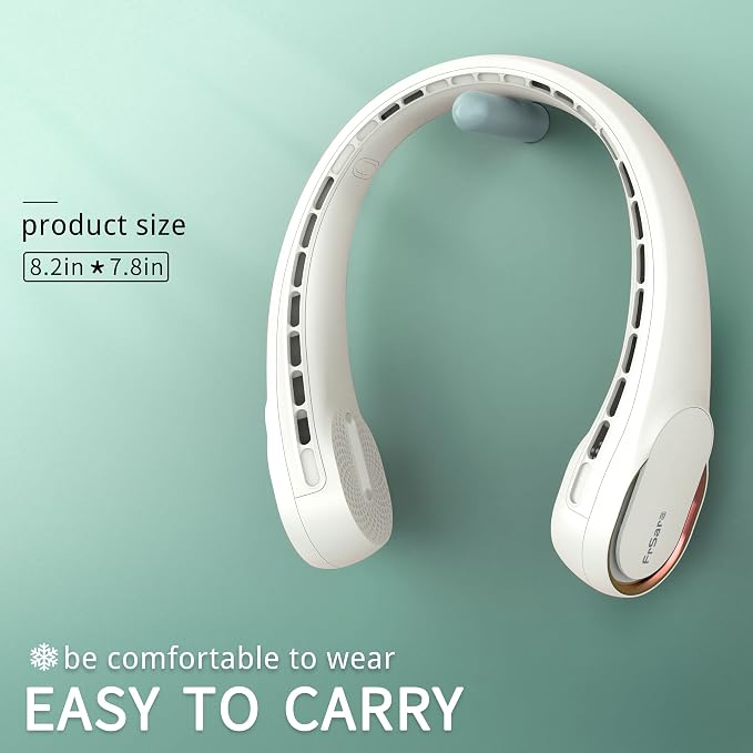 FrSara Neck Fan, Portable Personal Fan Strong Wind, Air Volume, 360° Cooling - Image 6