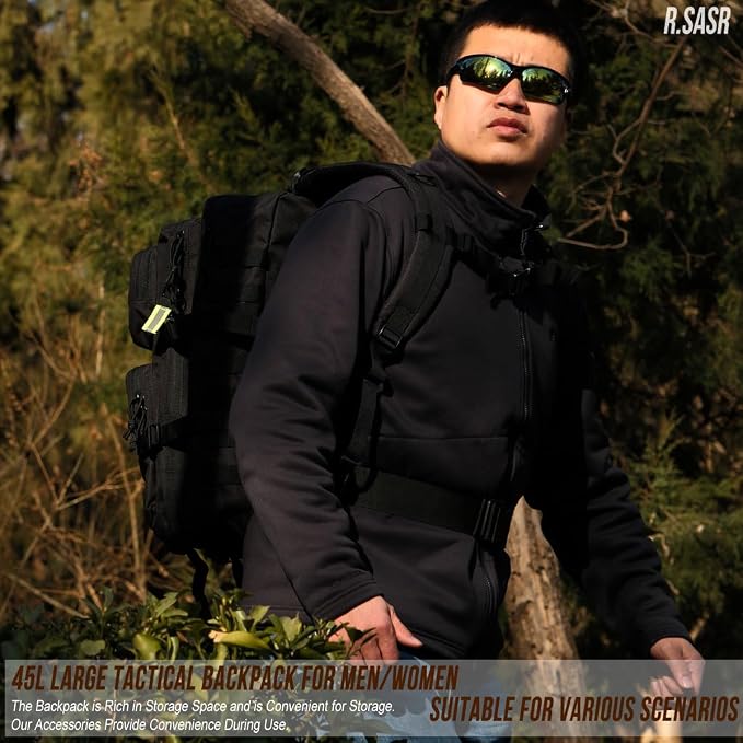 45L Tactical Backpack for Men Women, Military Assault Pack - Image 7