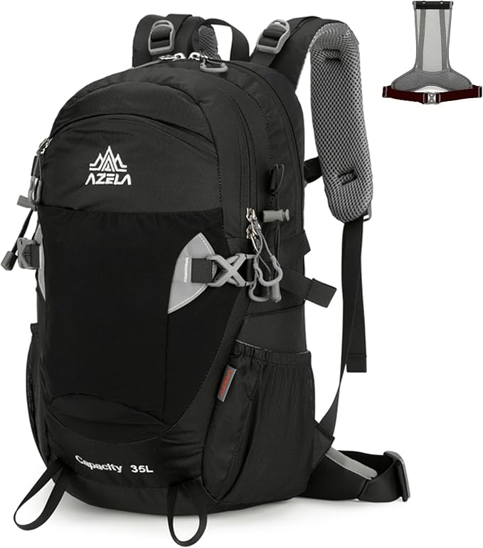 35L Hiking Backpack Detachable Frame Backpack by W+WINTMING