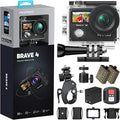 AKASO Brave 4 Action Camera 4K 30fps Ultra Hd Video 20MP Photo, WiFi Remote by AKASO