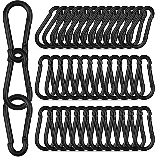 40PCS M8 Heavy Duty Carabiner Clip, 3Inch Snap Hook Quick Link Small Carabiner by XHAMXE