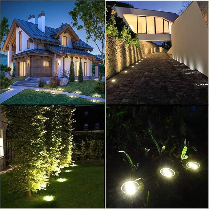 Rayolon Solar Ground Lights, Waterproof Solar Garden Lights, Upgraded Outdoor - Image 7