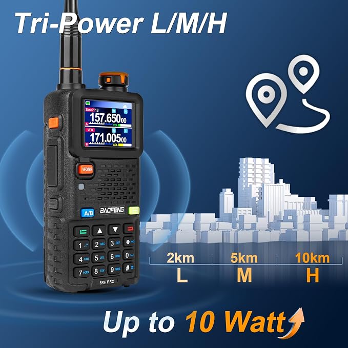 BAOFENG Radio Ham Radio Handheld 5RH PRO GPS APRS 10W Walkie Talkies Long Range - Image 7