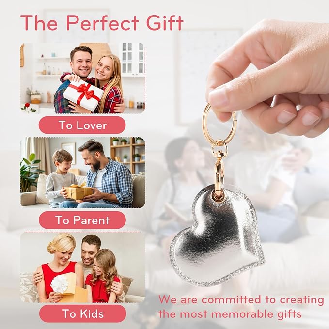 Leather Charm Keychain Holder Case Compatible - Image 5