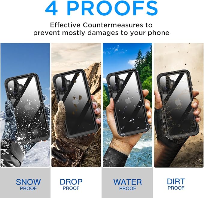 AICase Compatible with iPhone 16 Plus Case Waterproof - Image 6