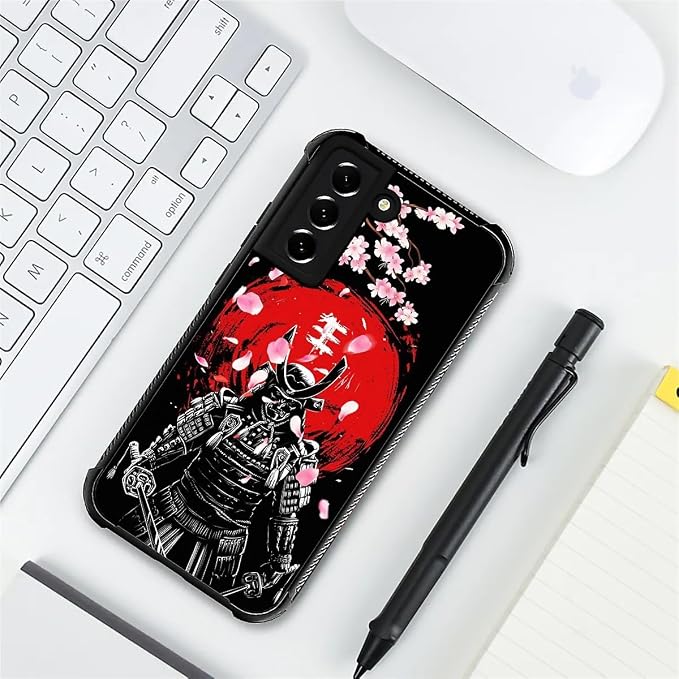 for Samsung Galaxy S21 FE Case, Sakura Japanese Samurai Pattern Graphic Design - Image 7