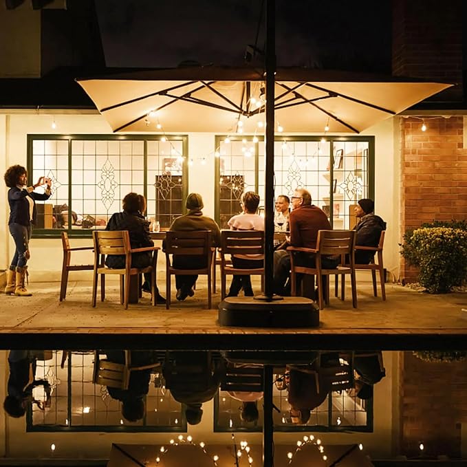 Outdoor String Light 50FT Patio Black - Image 8