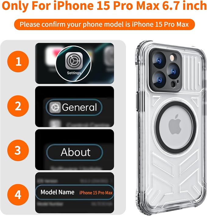 for iPhone 15 Pro Max Waterproof Case Compatible - Image 7