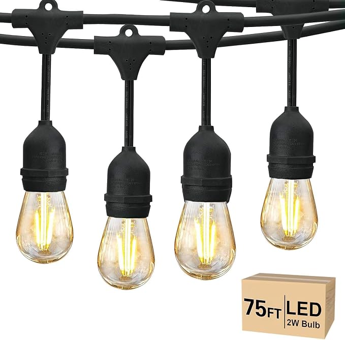 Svater 75 FT Outdoor String Lights 2W, Patio Light by Svater