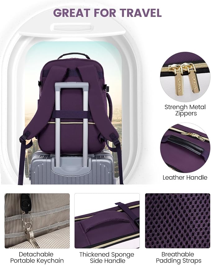 LOVEVOOK 50L Travel Backpack for Women & Men, Airline Approved Carry On Luggage - Image 7