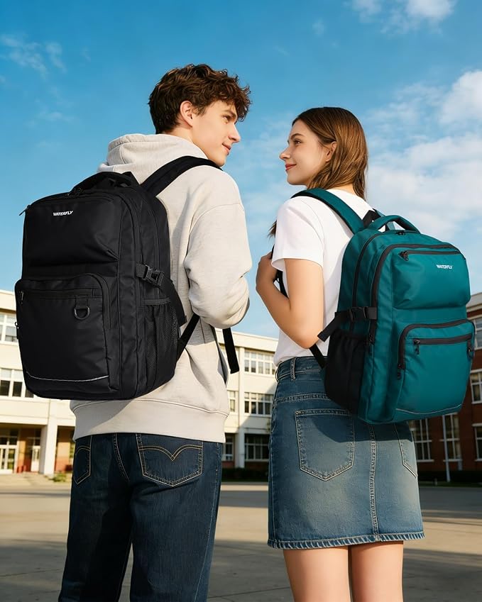 WATERFLY Travel Laptop School Backpack: Big Student College Middle School - Image 2
