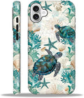 for iPhone 16 Plus Case, HH2 Ocean Sea Turtle Nautical Map Hybrid 2 Layer Hard by Unknown