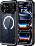 Red2Fire for iPhone 17 Pro Case Waterproof, Phone Case 6.3" Black/Clear by Red2Fire