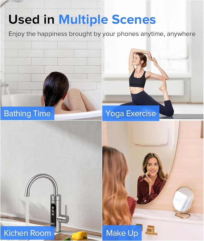 LC-dolida Shower Phone Holder Waterproof 480 Rotation Phone Stand Case Mount - Image 6
