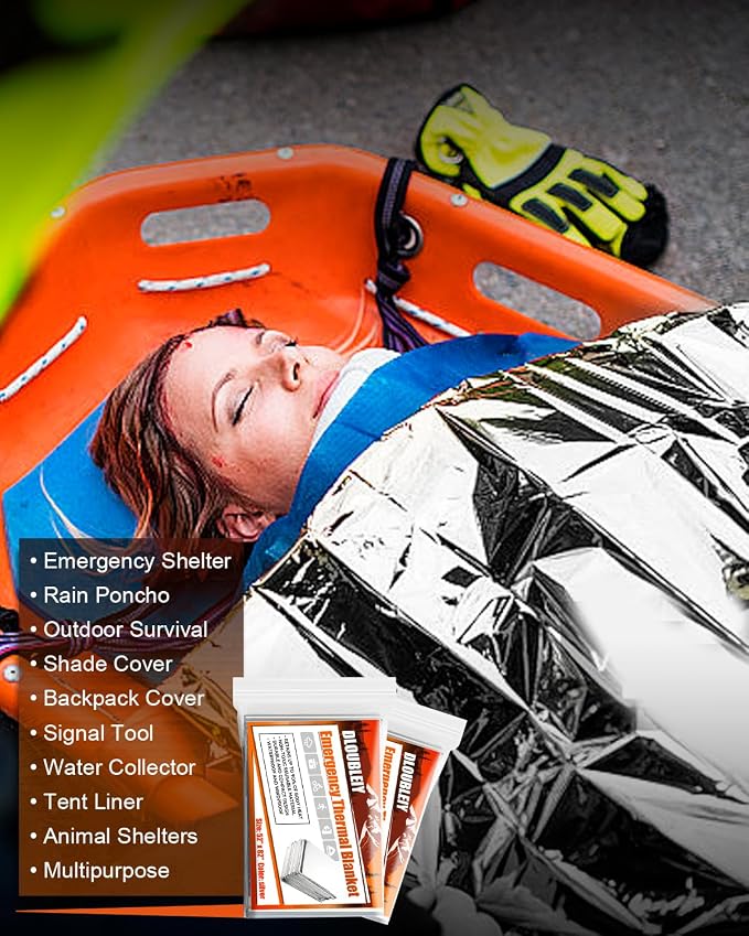 20-Pack Emergency Thermal Blankets, Heavy Duty Mylar Space Blanket - Image 5
