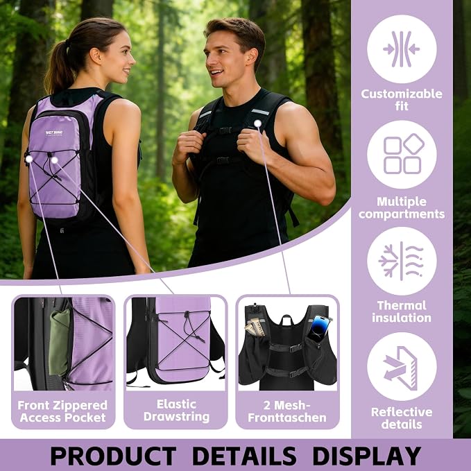 Hydration Pack Backpack, Insulated Hiking Water Backpack - Image 6