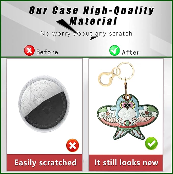 BORKUANA Leather Keychain Holder Case Compatible - Image 3