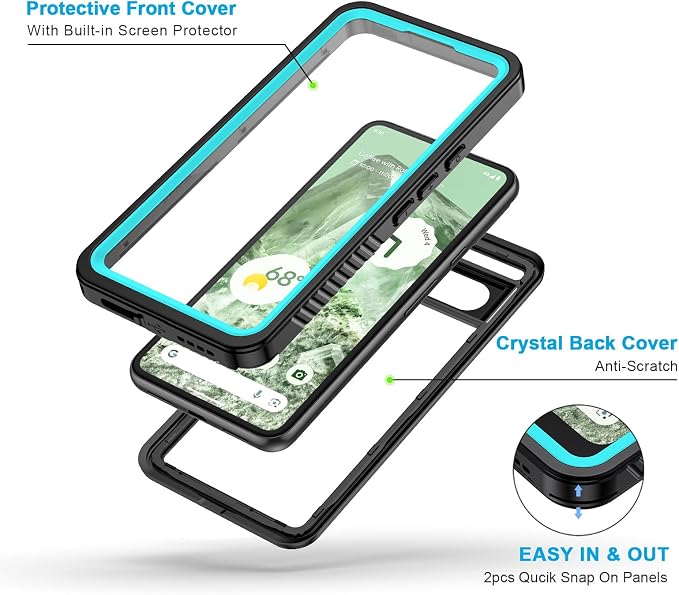 Lanhiem Pixel 8 Case, IP68 Waterproof Dustproof Case - Image 4