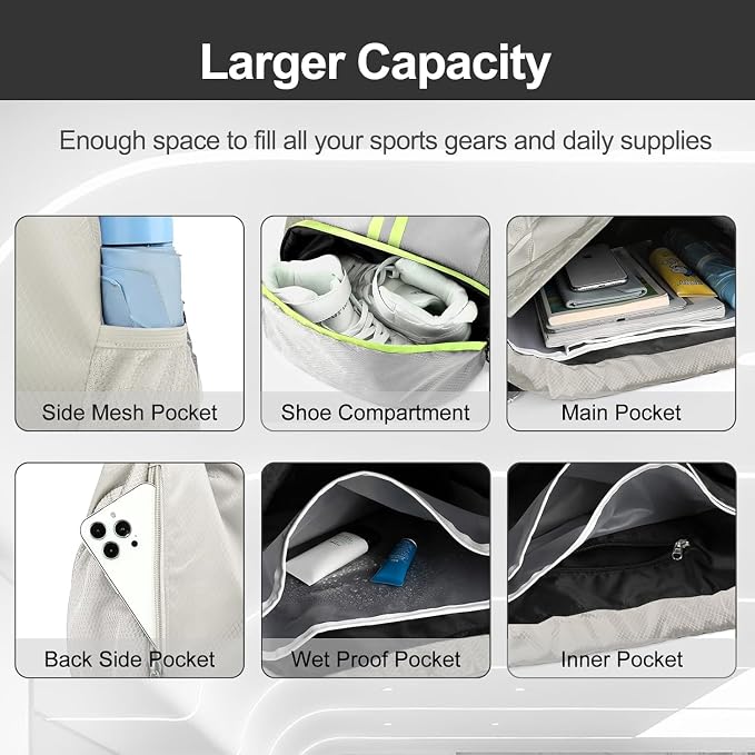 Hoedia Sports Drawstring Backpack - Image 4