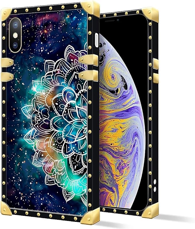 Compatible with iPhone XR Case, Starry Sky Colourful Mandala Luxury Golden - Image 2