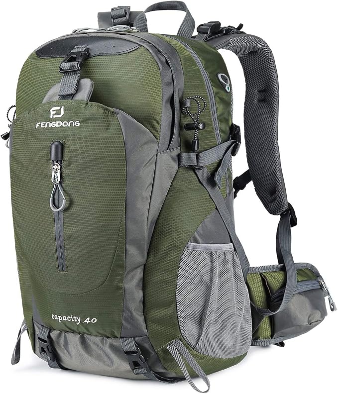 FENGDONG 40L Waterproof Lightweight Hiking, Travel Backpack by FENGDONG