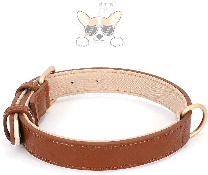 WHIPPY Leather Dog Collar for Small Medium Dog Adjustable Soft Breathable - Image 3