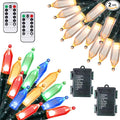 Battery Operated Christmas Lights 2 Pack 18 Feet 50 LED Clear Mini String Lights by Brightown