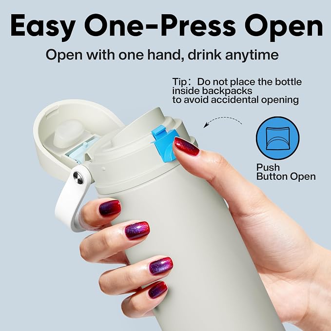 Insulated Water Bottle with Straw - Image 5