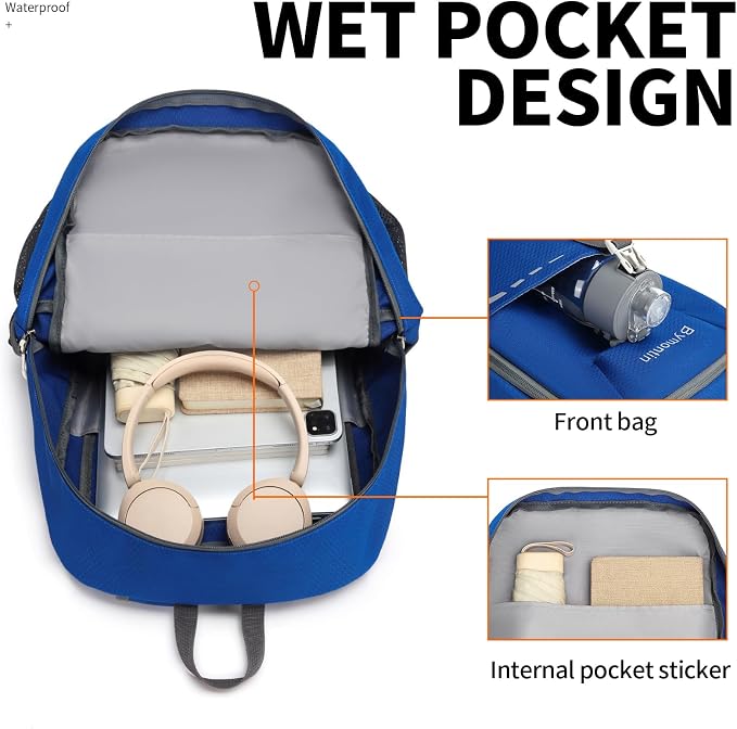 45L Lightweight Packable Backpack – Durable Foldable Daypack - Image 4