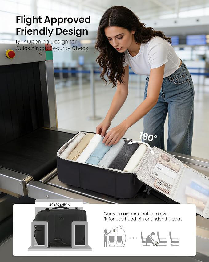 LOVEVOOK 40L Carry on Backpack, Large 17 Inch Travel Backpack - Image 5