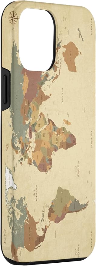 Globe Map Smartphone Cell Cover Gift World Map Pattern Phone Case - Image 3