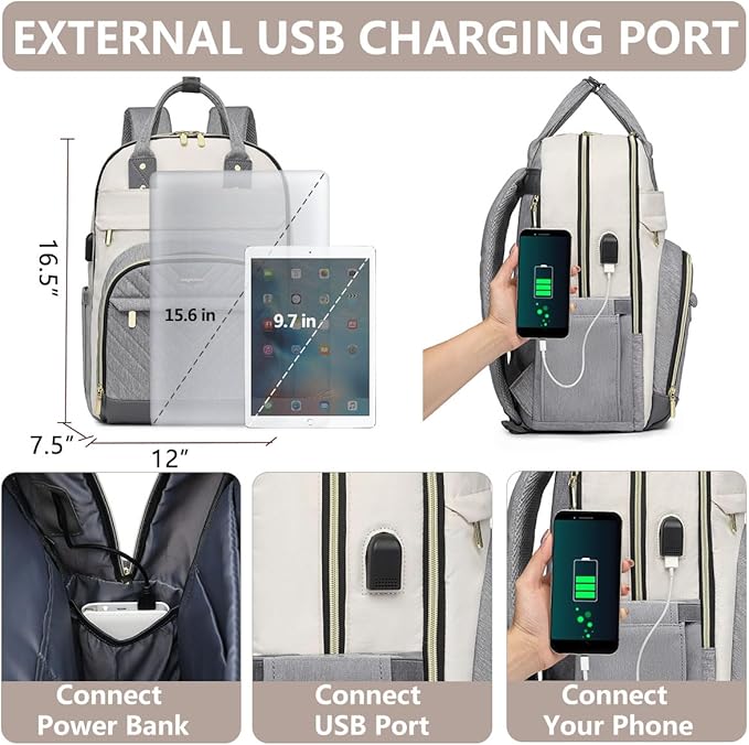 Laptop Backpack Women Work Bag - Image 4
