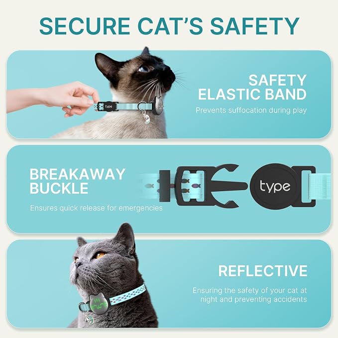 Waterproof Airtag 2nd & 1st Cat Collar, Breakaway Cat Airtag Collar - Image 4