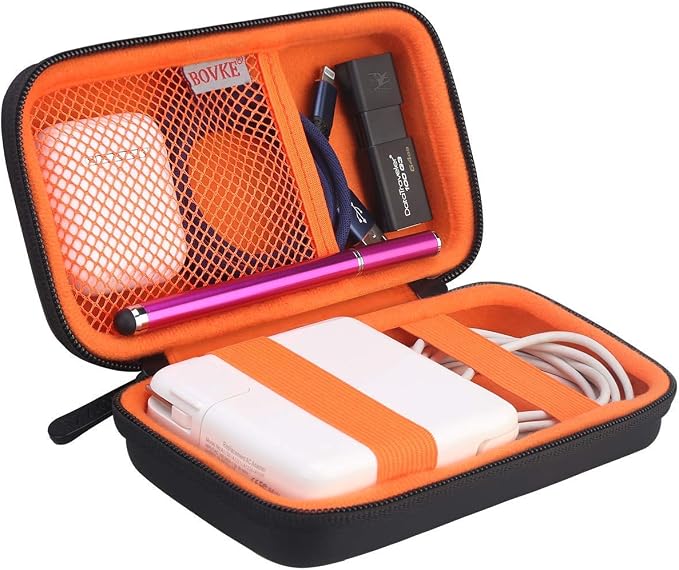 BOVKE PU Hard Travel Case for MacBook Air Pro Power Adapter Apple MagSafe 2 by BOVKE