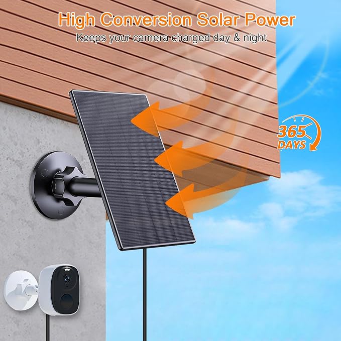 Zivif 2W Solar Panel for Security Cameras, Solar Charger - Image 5