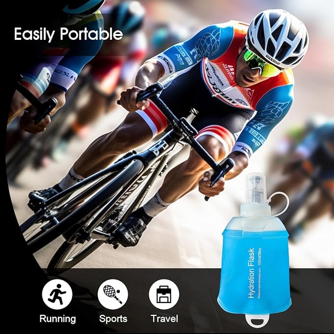 WILDREEDS 500ml Soft Flask, TPU Collapsible Soft Water Bottle - Image 4