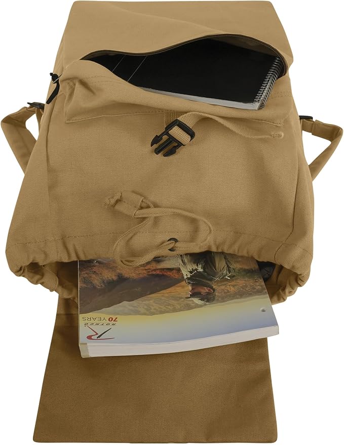Rothco Canvas Daypack – Heavy-Duty Cotton Canvas Backpack - Image 3