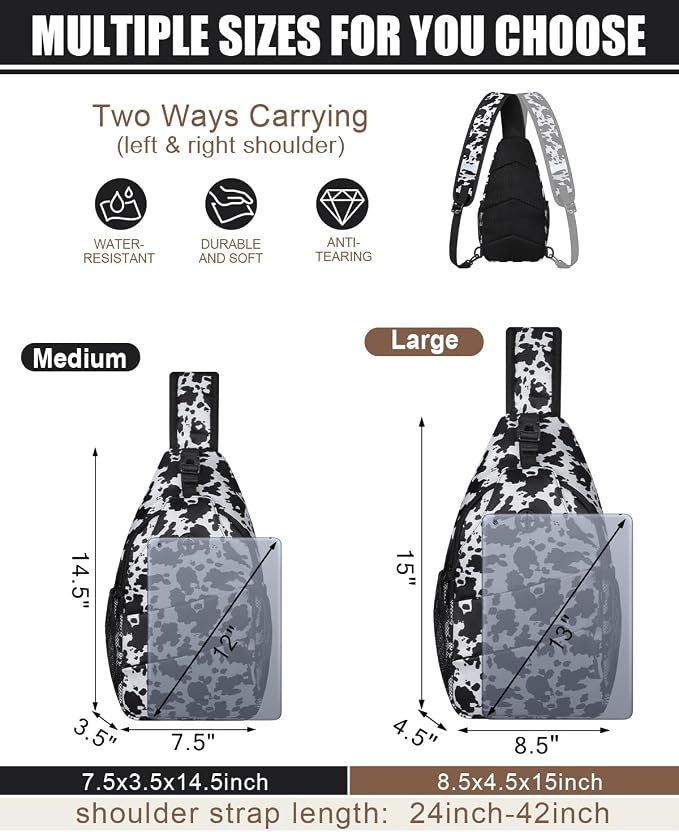 Pritent Crossbody Bags for Women Men Trendy Sling Bag Backpack Casual Chest Bag - Image 2