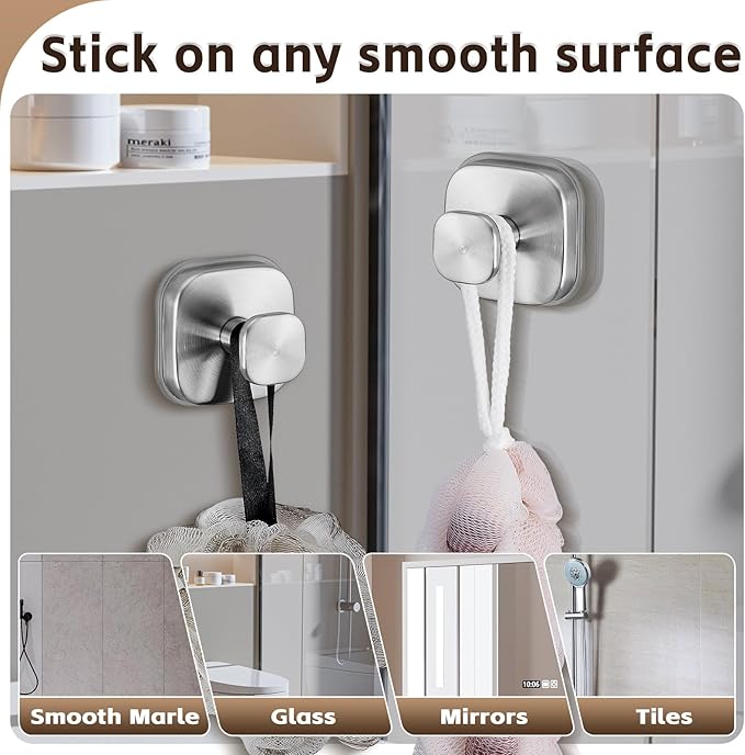 Heavy Duty Reusable Suction Cup Hooks - Image 3