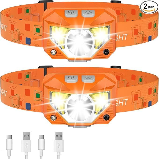 LHKNL Headlamp Flashlight, Lumen Ultra-Light Bright LED Rechargeable Headlight by LHKNLHOME