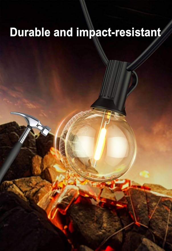 DAMAING Outdoor String Lights 300FT Waterproof Globe String Lights - Image 2
