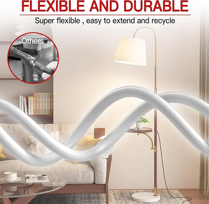 16/3 Short Extension Cord 3 FT 2 Pack, Indoor 3 Prong Power Cable, Suitable - Image 6